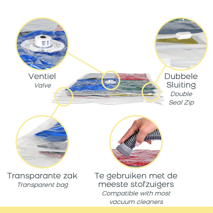 Space Buddy Vacuümzakken Opbergzakken Kleding voor Onderweg 15 st.