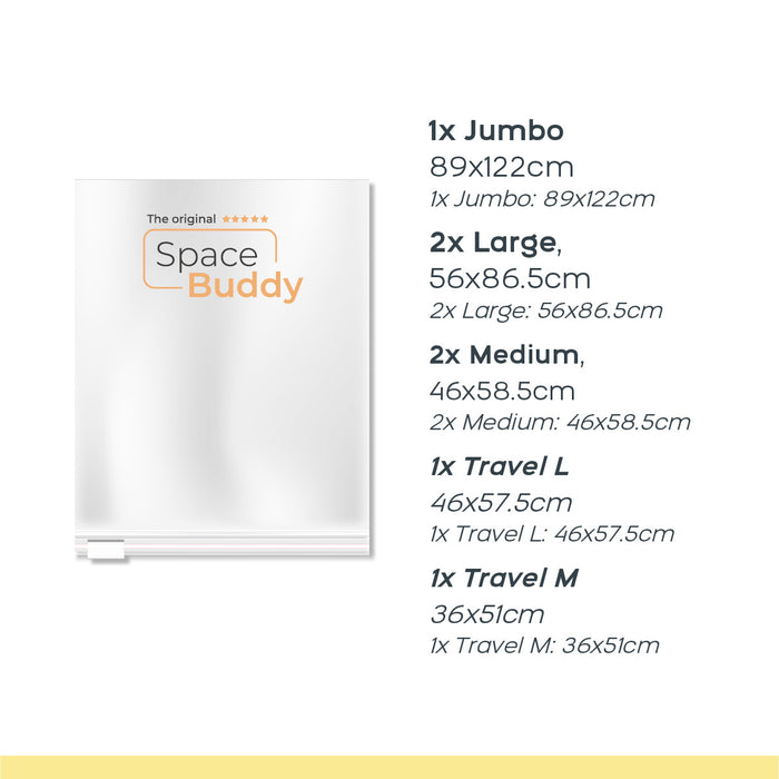Space Buddy Vacuümzakken Opbergzakken Kleding voor Onderweg 15 st.