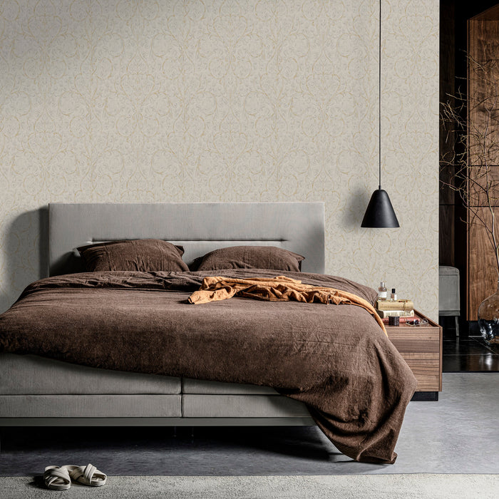 vtwonen vliesbehang Classic Curl Light Grey Lichtgrijs