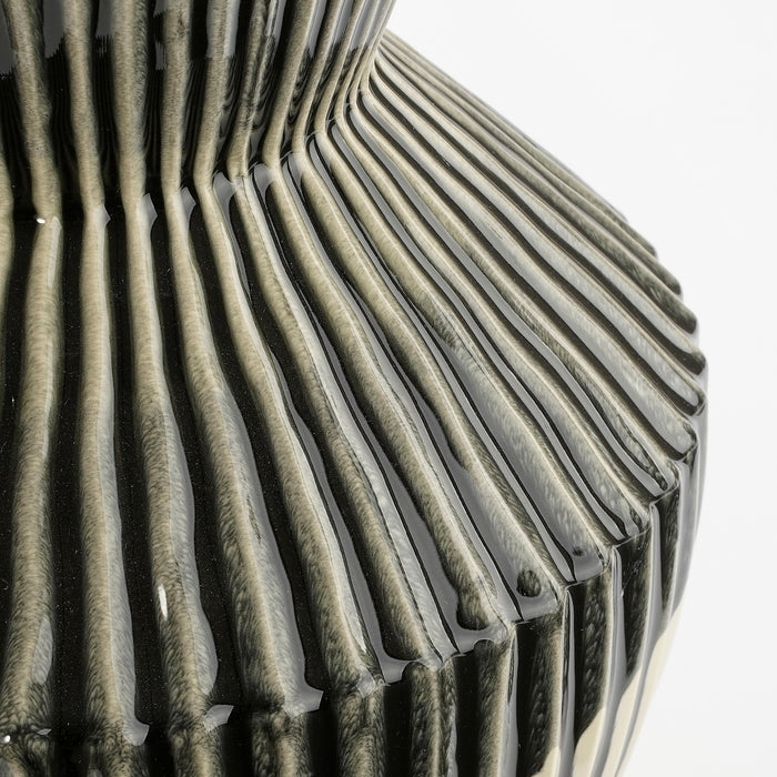 Mica Decorations Reims Vaas - H41,5 x Ø29,5 cm - Keramiek - Zwart