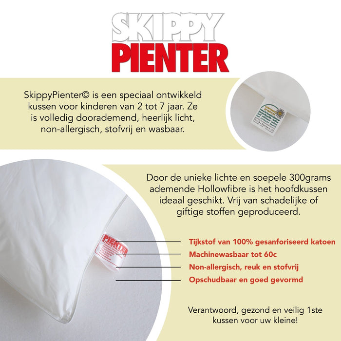 Skippy Pienter |Non-Allergisch | Het eerste kinder Kussen 60x70cm