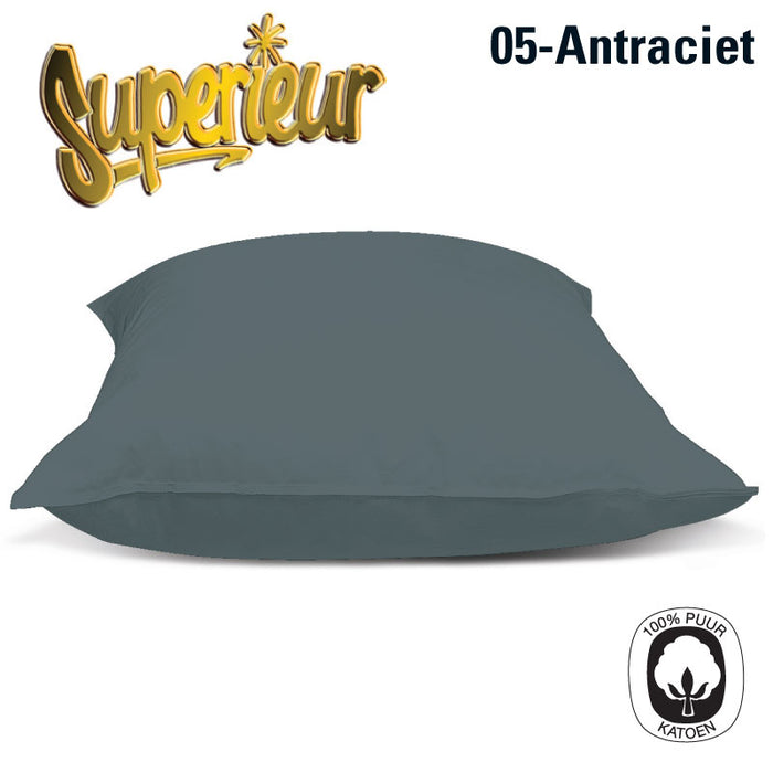 Superieur 100% Percaline katoen|Set van 2|Antra Kussensloop 60x70cm