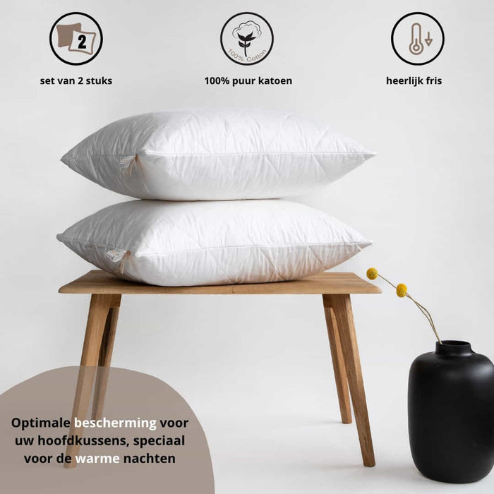 Cool Cotton Flinterdun en licht 100% katoenen Kussensloop 60x70cm