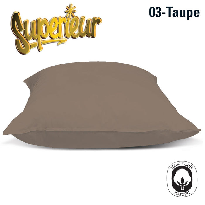 Superieur 100% Percaline katoen|Set van 2|Taupe Kussensloop 60x70cm