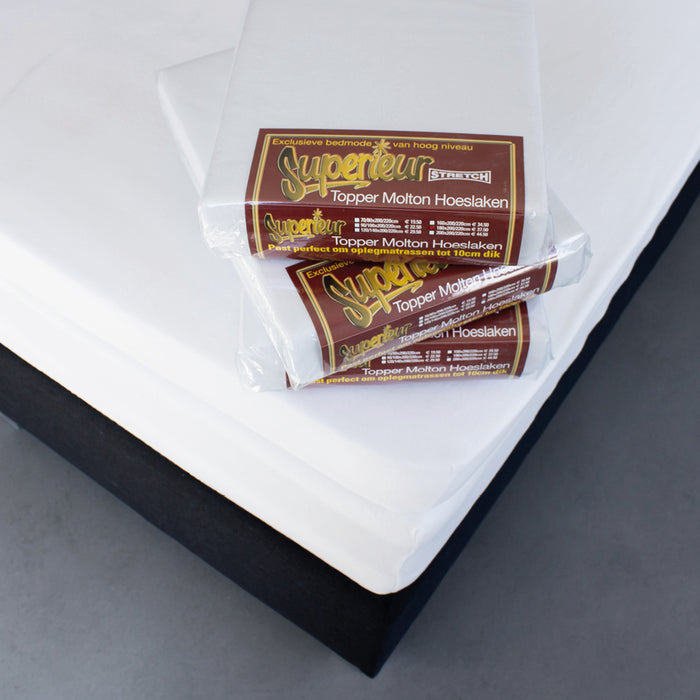 Superieur katoenen toppermatras bescherming Molton 160x200cm