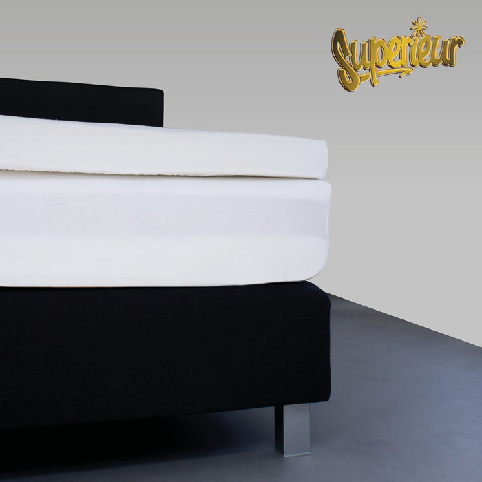 Superieur katoenen toppermatras bescherming Molton 160x200cm