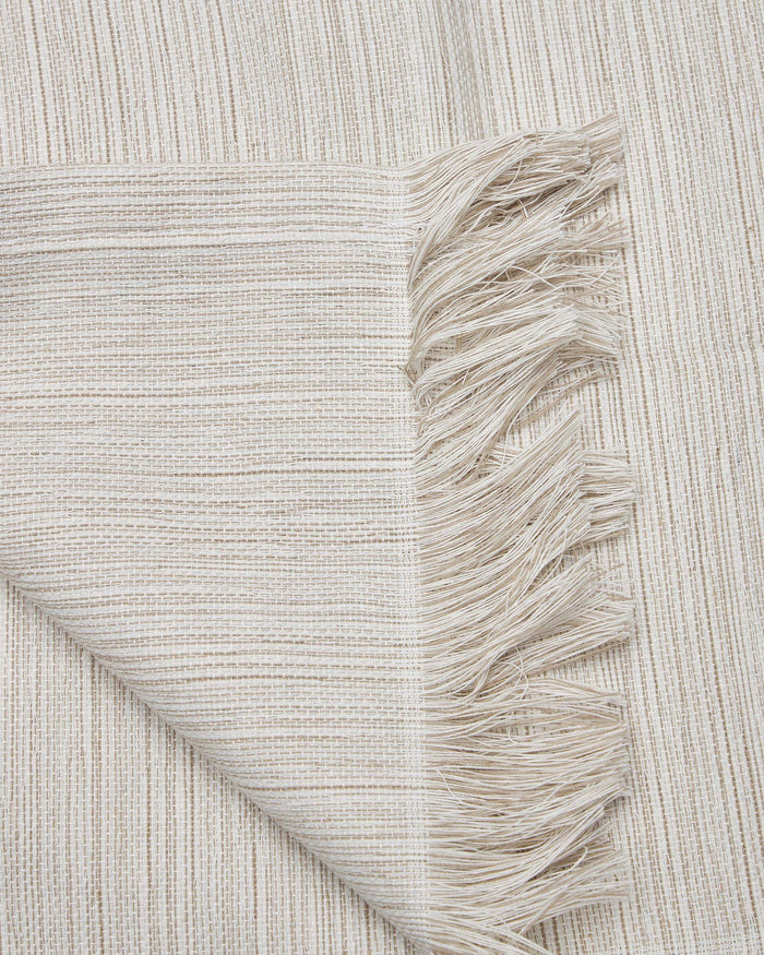 Kave Home - Vilahur tafelkleed met franjes beige 150 x 250 cm