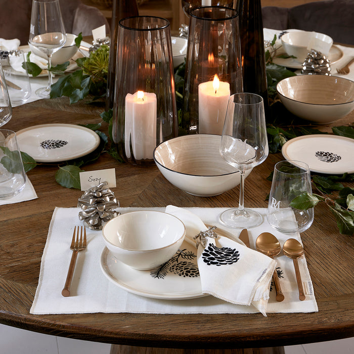 Riviera Maison Textielen servetten bruin - Dusty Pine Cone set van 2