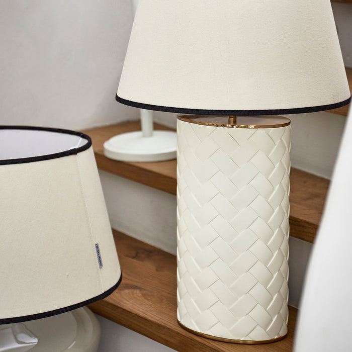 Riviera Maison Tafellamp Wit, Lampenvoet - Alberdina - Kunststeen