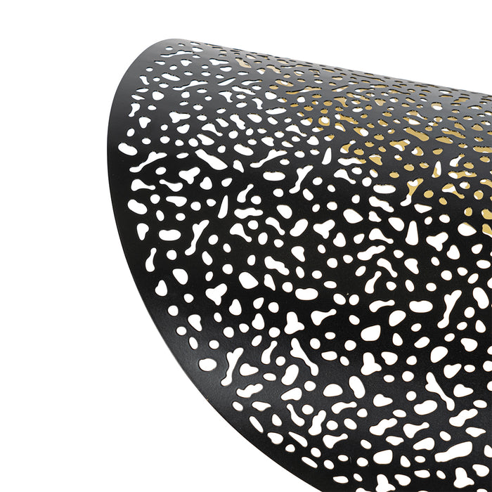 QAZQA Oosterse hanglamp zwart met goud 50 cm - Japke