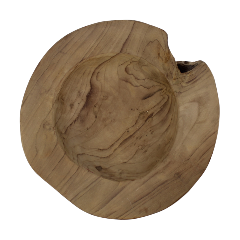 Fruitschaal medium - ø28-35x10 - Naturel - Teak