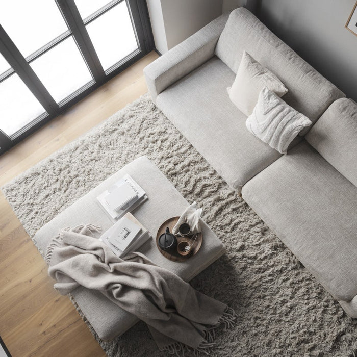 Rowico Home Duncan Hocker - Lichtgrijze Stof