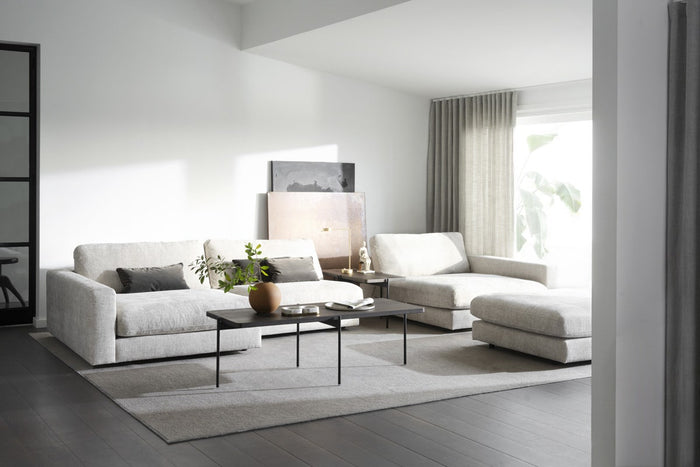 Rowico Home Duncan Hocker - Lichtgrijze Stof