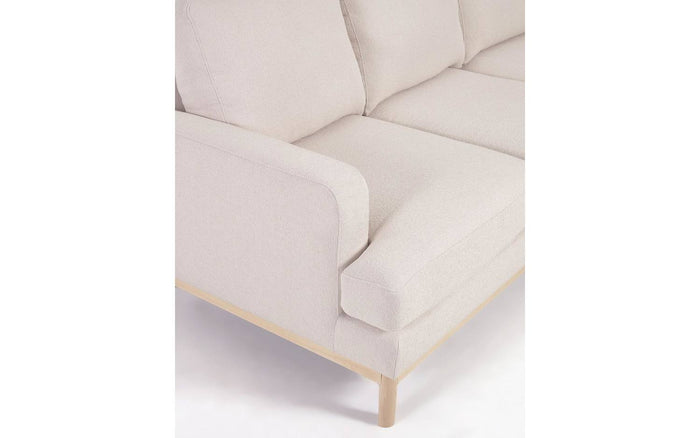 Kave Home Mihaela 3-Zitsbank Chaise Longue Rechts - Wit