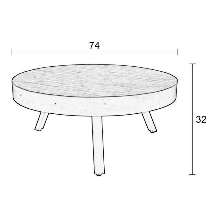 by fonQ basic Teak Salontafel - Ø 74 cm