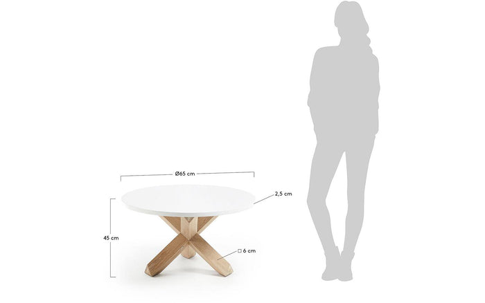 Kave Home Lotus Salontafel Ø 65 cm - Wit