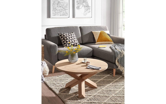 Kave Home Lotus Salontafel Ø 65 cm - Eikenhout