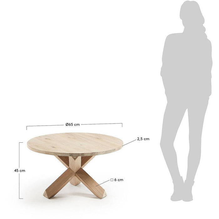 Kave Home Lotus Salontafel Ø 65 cm - Eikenhout