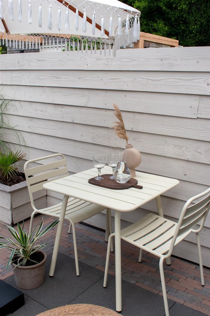 Metalen tuinset Max ivoor 80 cm