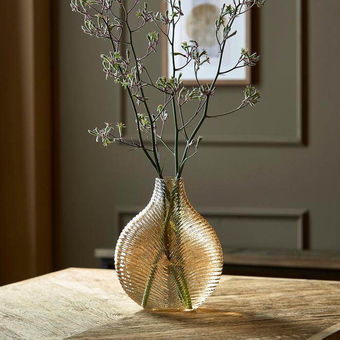 Riviera Maison Vaas goud, Bloemenvaas - RM Emilia - Glas