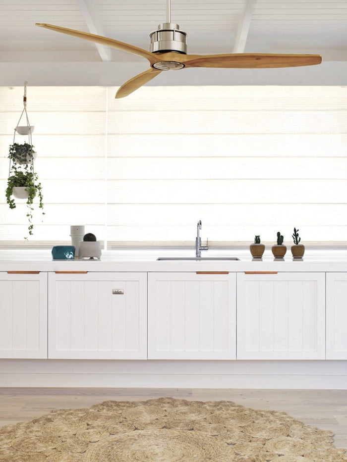 Lucci Air Plafondventilator Airfusion Akmani RVS & Teak 152cm