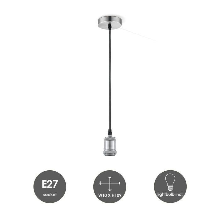 Home Sweet Home hanglamp chroom vintage Globe G125 dimbaar E27 helder