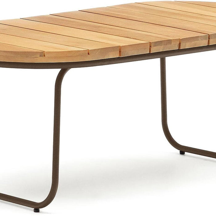 Kave Home - Salguer outdoor salontafel van massief acaciahout en bruin