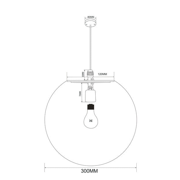 Maytoni - Buiten Hanglamp Erda Zwart Ø 30 cm .