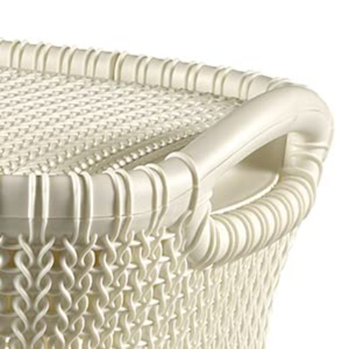 Curver Knit Wasmand met deksel - 57L - 2 stuks - Wit