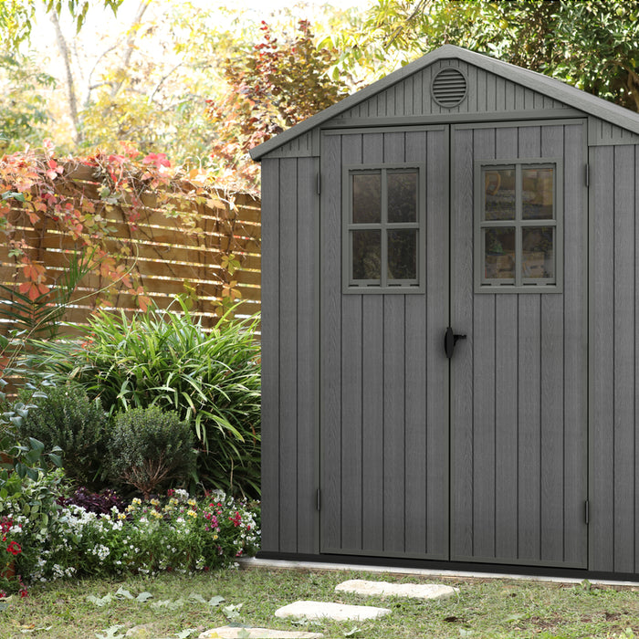 Keter Darwin 64 Tuinhuis met ramen - 190x122x221 cm - Grijs