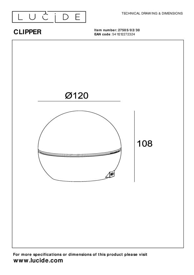 Lucide CLIPPER Tafellamp - Zwart
