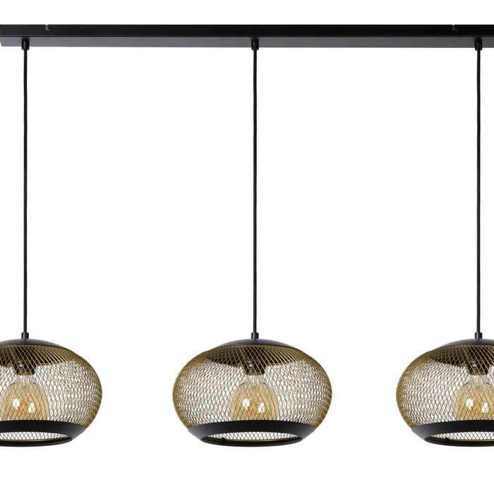 Lucide LUCAS Hanglamp 3xE27 - Mat Goud | Messing