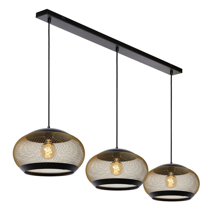 Lucide LUCAS Hanglamp 3xE27 - Mat Goud | Messing