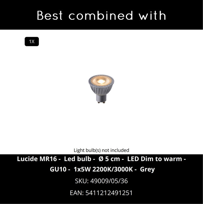 Lucide TUBE Inbouwspot - Mat chroom