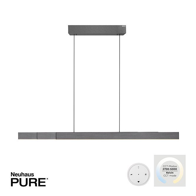 Neuhaus PURE® Hanglamp PURE MOTO-RISE e-Slide & e-Lift Grey LED incl.