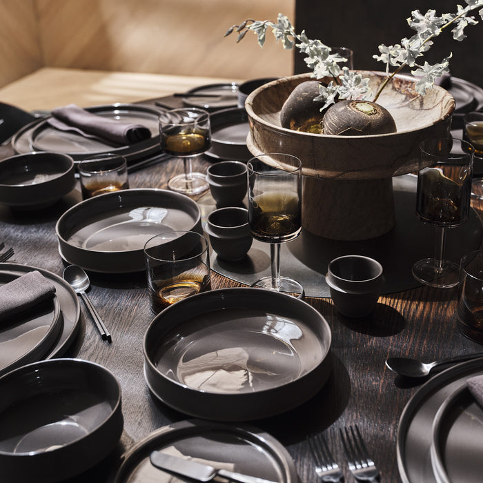 SERAX - Kelly Wearstler - Dune Dinerbord Ø 28 cm - Slate - Set van 2