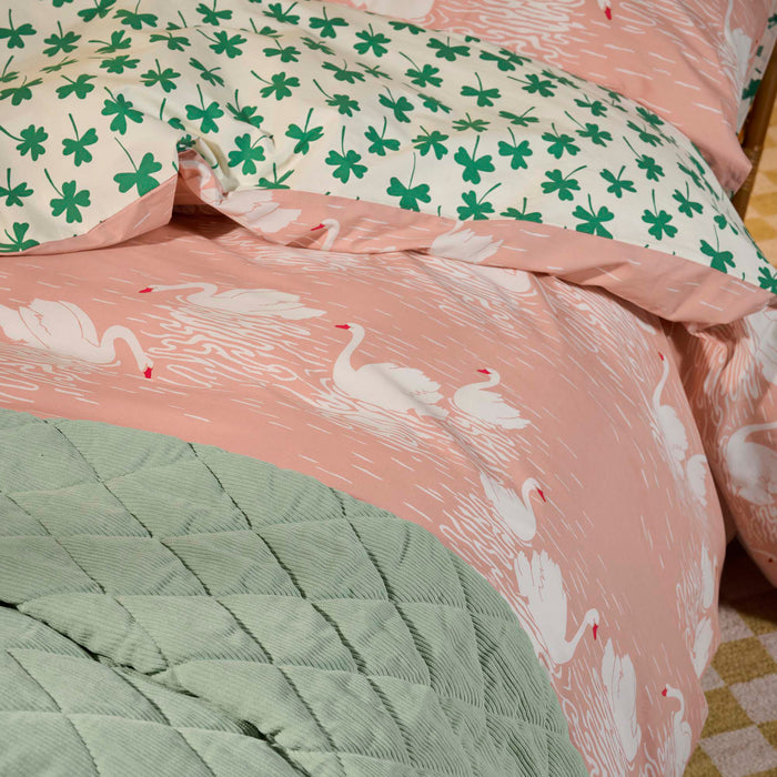 Essenza Swan Lake Dekbedovertrek - 240 x 220 cm - Misty rose