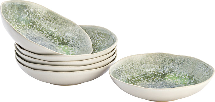 Lite-Body - Serviesset Chloé Wave - 6 pers - 18 delig - Groen Relief