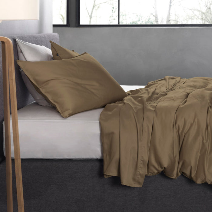 Zo Home Dekbedovertrek Katoen Satijn Satinado Uni - real taupe