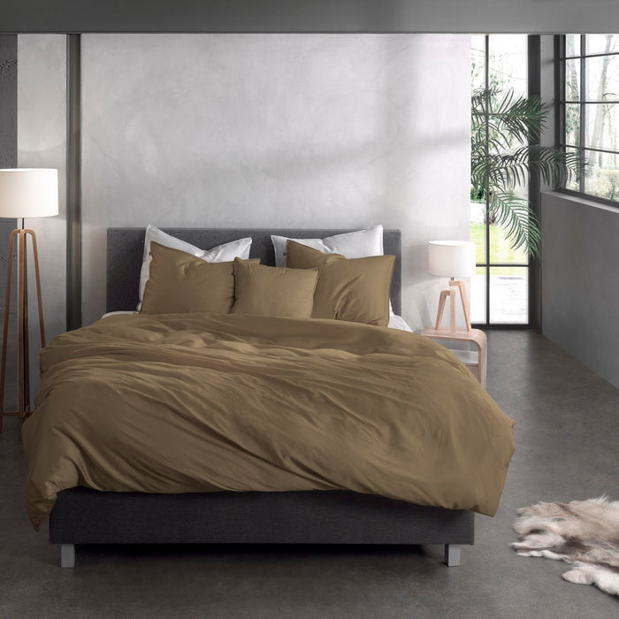 Zo Home Dekbedovertrek Katoen Satijn Satinado Uni - real taupe