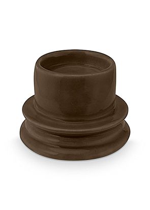 vtwonen Ceramic Waxinelichthouder - Set van 2 - Warm Brown