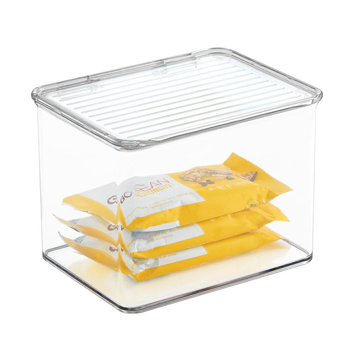 Opbergbox met Deksel, 34.3 x 14.6 x 17.8 cm, Stapelbaar, Kunststof, Tr