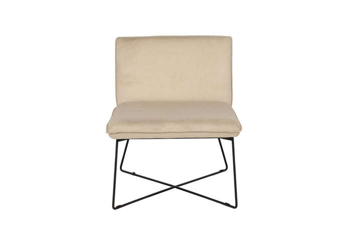 Hioshop X-lounge bank dagbed velours beige.