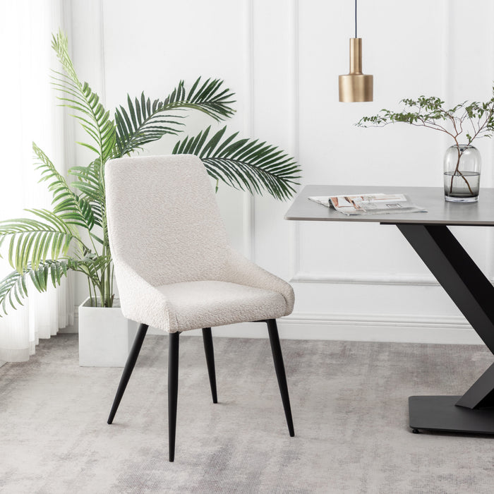 Furnihaus Eetkamerstoel Oscar Boucle Creme Set van 2