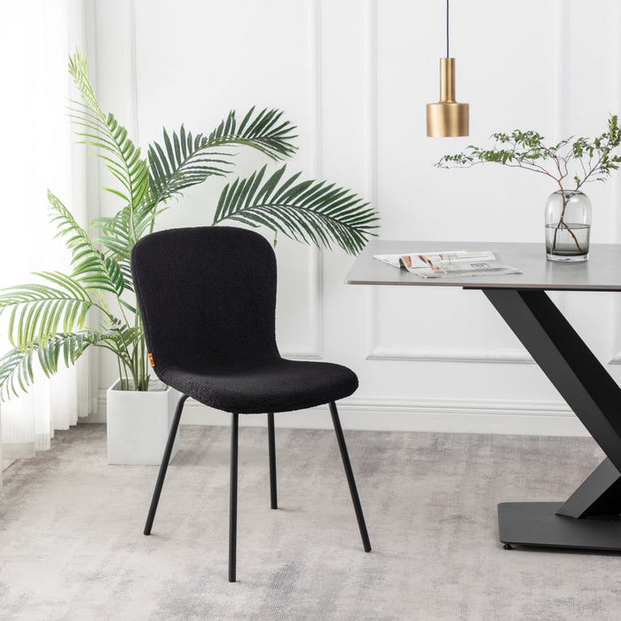 Furnihaus Eetkamerstoel Luca Teddy Zwart Set van 2