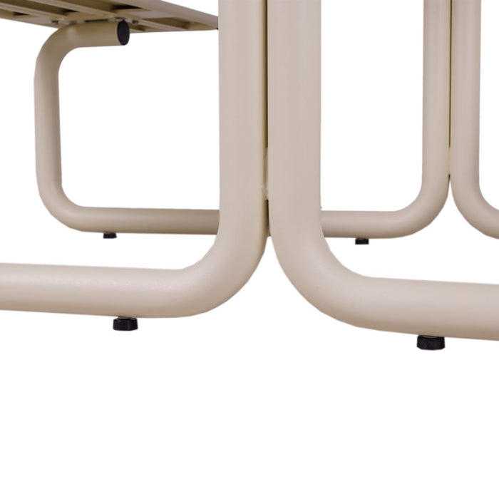 MaximaVida metalen picknicktafel Max ivoor