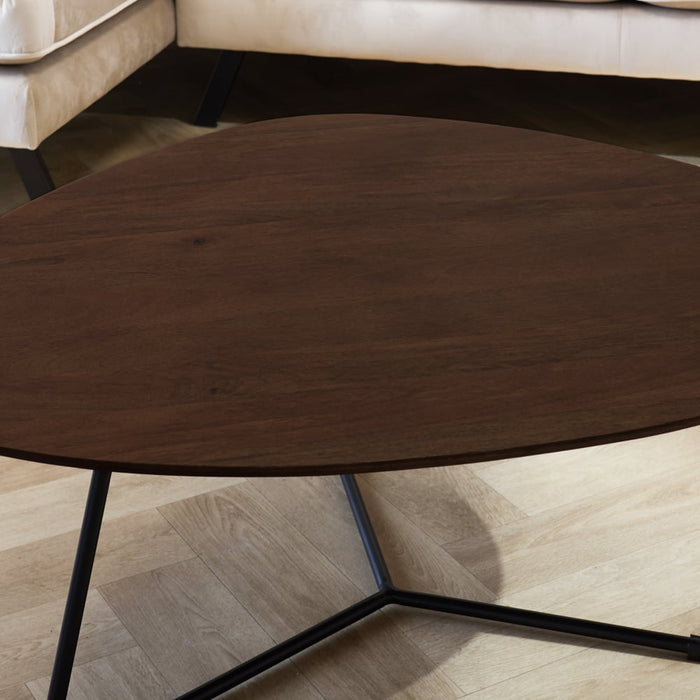 Dimehouse Organische salontafel Zoë donker walnoot groot