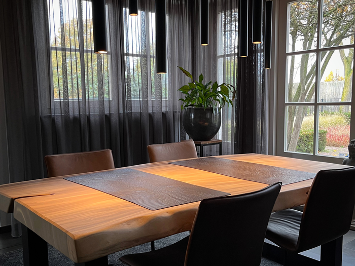 NOOBLU Tafelloper DUBL - Senso black - 95 cm, 1 tafelloper