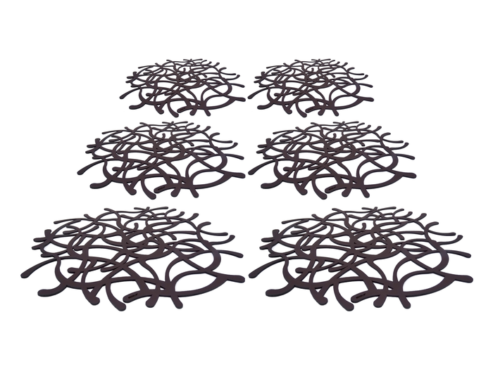 NOOBLU TUMBL onderzetters 15 cm - brown - Set van 6
