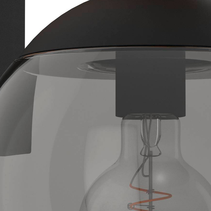 EGLO Bufalata Wandlamp - buitenverlichting - E27 - Zwart, bruin